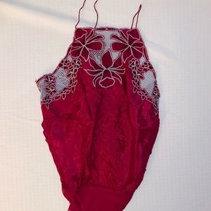 Pink bodysuit tank top